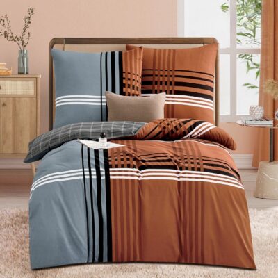 pościel bawełniana rozmiar 160x200 wzór 8017